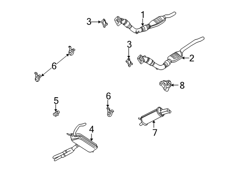 2003 Audi A6 Quattro Exhaust Components