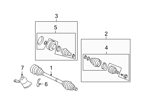 2006 Audi A4 Drive Axles - Rear Diagram