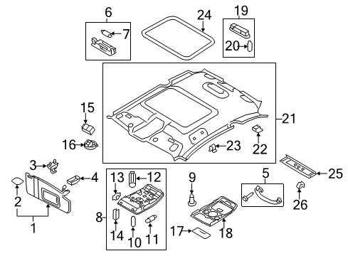2014 Audi allroad Interior Trim - Roof Diagram