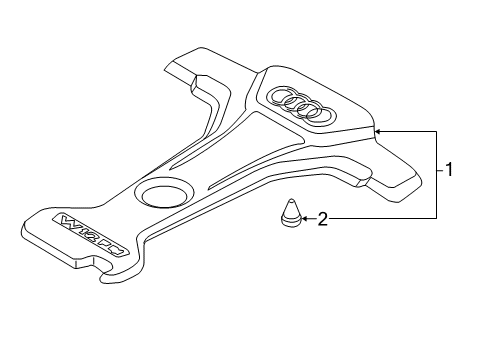 2013 Audi A8 Quattro Engine Appearance Cover Diagram