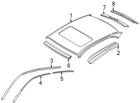 2000 Audi A8 Quattro Roof & Components