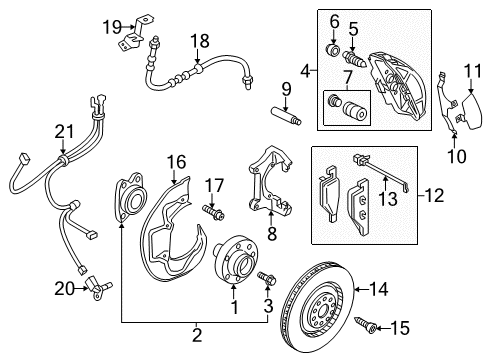 2013 Audi S8 Brake Components Diagram 2