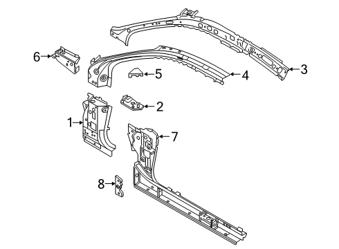 2020 Audi A6 Quattro Hinge Pillar