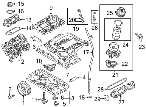 2020 Audi A6 Quattro Engine Parts Diagram