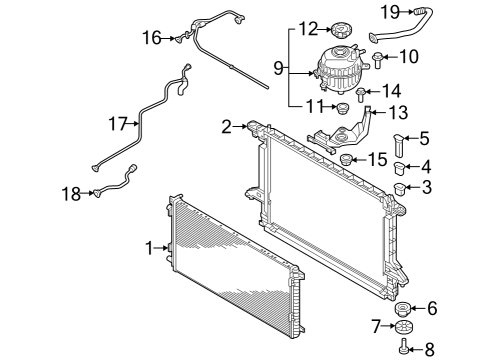 2025 Audi SQ8 e-tron Sportback Radiator & Components