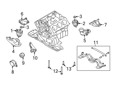 2006 Audi A4 Engine & Trans Mounting Diagram 6