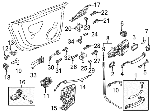 2017 Audi A7 Quattro Rear Door Diagram