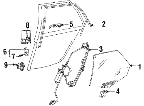 1987 Audi 5000 Quattro Rear Door Diagram