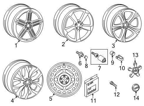 2014 Audi S6 Wheels Diagram 4
