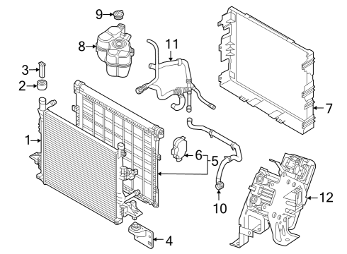 2025 Audi Q4 e-tron Radiator & Components Diagram