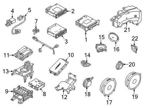 2014 Audi S6 Rear Driver Speaker Diagram for 4G1-035-399