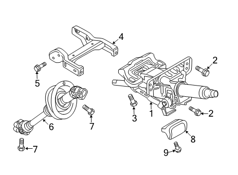 2012 Audi S5 Steering Column Assembly Diagram 2