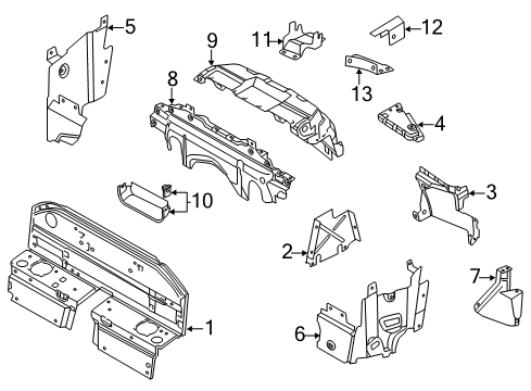 2011 Audi R8 Lower Shield Diagram for 420-825-729