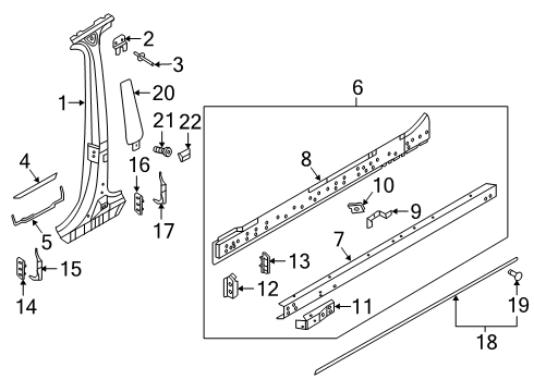 2024 Audi Q8 Center Pillar & Rocker