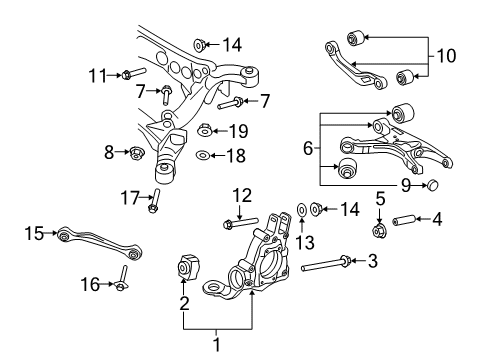 2010 Audi A5 Quattro Rear Suspension Components Diagram 2