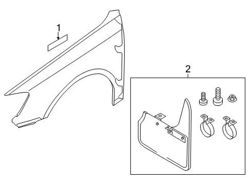 2016 Audi A3 Exterior Trim - Fender Diagram