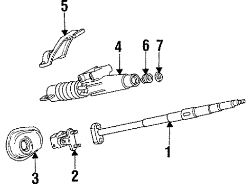 1996 Audi Cabriolet Steering Column Assembly Diagram