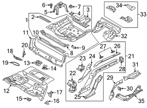 2022 Audi RS5 Sportback Rear Floor & Rails