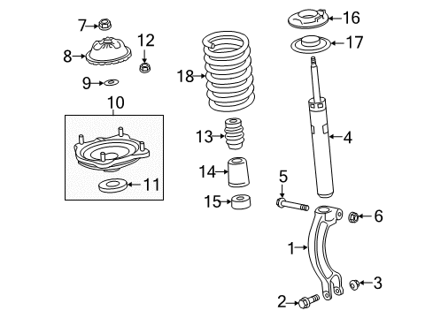 2016 Audi RS7 Struts & Components Diagram 3