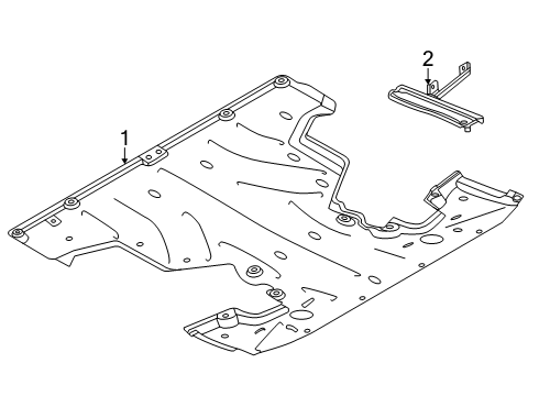 2025 Audi Q6 e-tron Under Cover & Splash Shields - Body Diagram 2