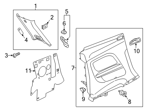 2021 Audi TT RS Quattro Interior Trim - Quarter Panels