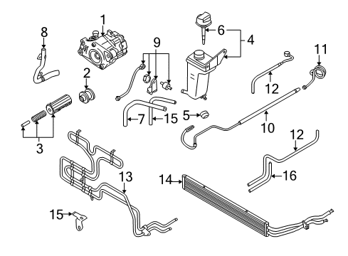 2007 Audi S4 Power Steering Return Hose Diagram for 8E1-422-891-AK