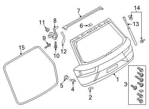 2025 Audi SQ7 Gate & Hardware Diagram