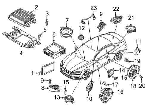 2022 Audi RS5 Sound System Diagram