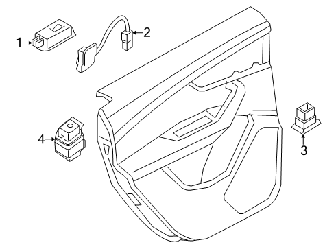2025 Audi SQ7 Interior Trim - Rear Door Diagram