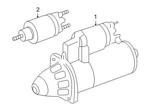 2007 Audi A3 Starter Diagram for 02E-911-023-JX