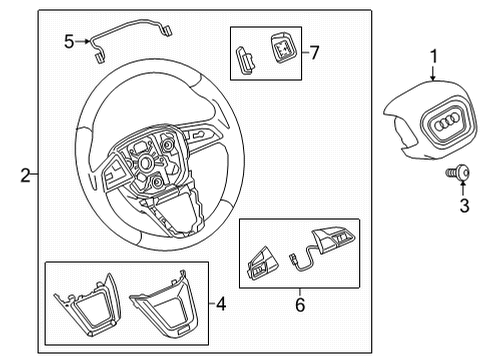 2021 Audi SQ5 Sportback Steering Wheel & Trim