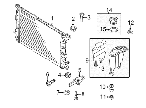 2014 Audi Q5 Reservoir Diagram for 8K0-121-405-R