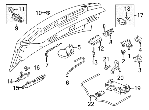 2014 Audi A6 Lock & Hardware Diagram