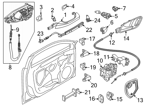 2025 Audi SQ6 e-tron Front Door - Lock & Hardware