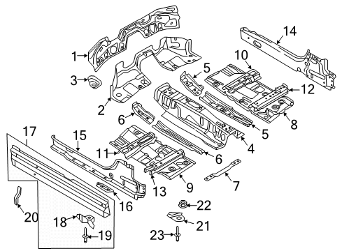 2021 Audi TT Quattro Floor & Rails Diagram 2