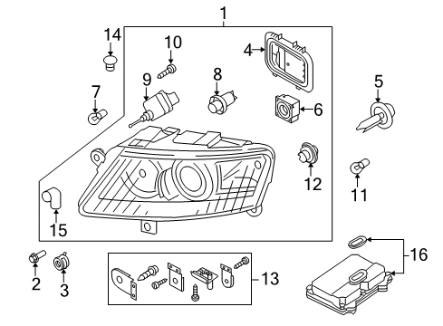 2007 Audi A6 Headlamps Diagram
