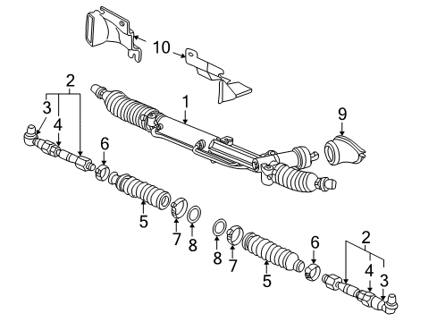 2004 Audi A4 Quattro Steering Gear & Linkage - Steering Diagram 6