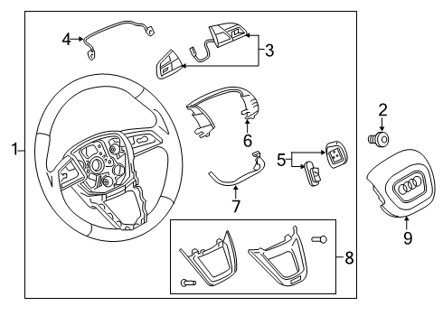 2024 Audi Q8 Steering Wheel & Trim