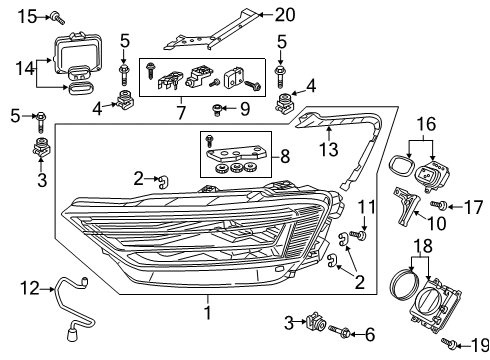 2021 Audi A8 Quattro Headlamps Diagram 2