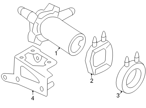 2010 Audi Q7 Mount Bracket Diagram for 7L0-121-079-C