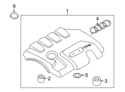2016 Audi allroad Engine Appearance Cover Diagram