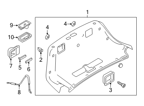 2013 Audi S8 Interior Trim - Trunk Diagram