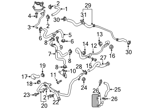 2012 Audi TT RS Quattro Hoses, Lines & Pipes Diagram