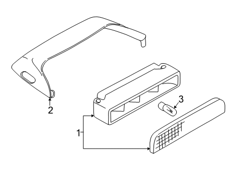 1996 Audi A4 High Mount Lamps Diagram