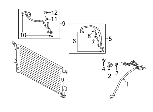 2020 Audi S6 A/C Condenser, Compressor & Lines Diagram
