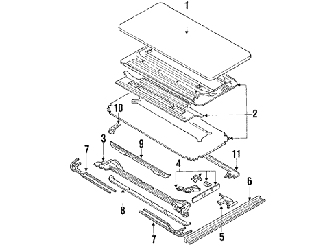 1989 Audi 100 Quattro Sunroof Diagram