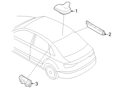 2023 Audi RS3 Antenna & Radio Diagram