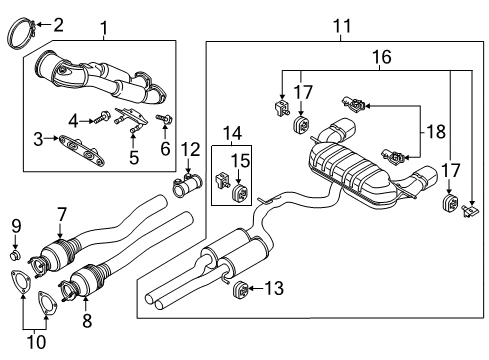 2021 Audi TT RS Quattro Exhaust Components
