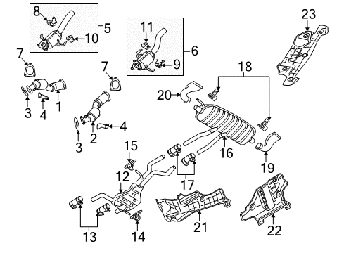 2009 Audi Q7 Exhaust Components Diagram