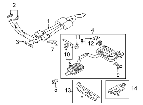 2008 Audi A3 Quattro Hanger Diagram for 1K0-253-461-Q